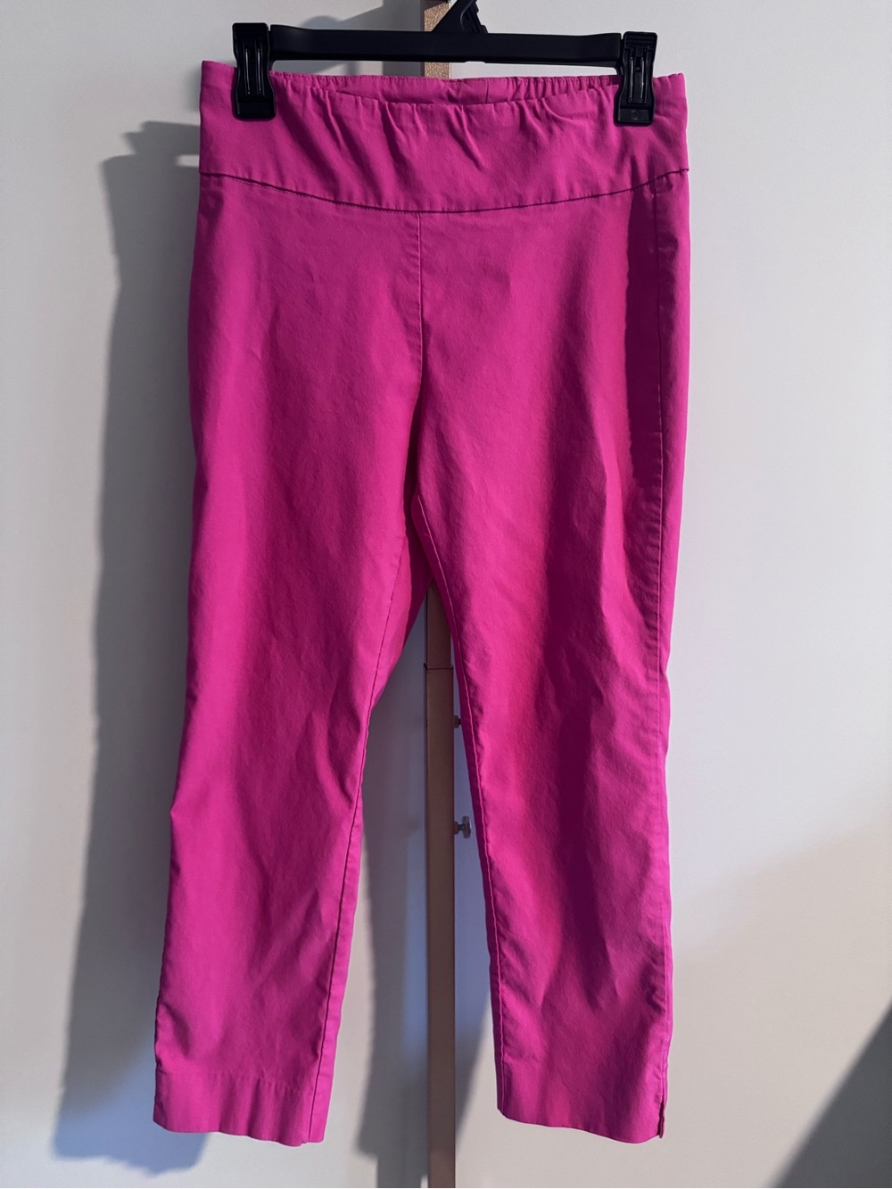 Bright Pink Stretchy Cropped Pants